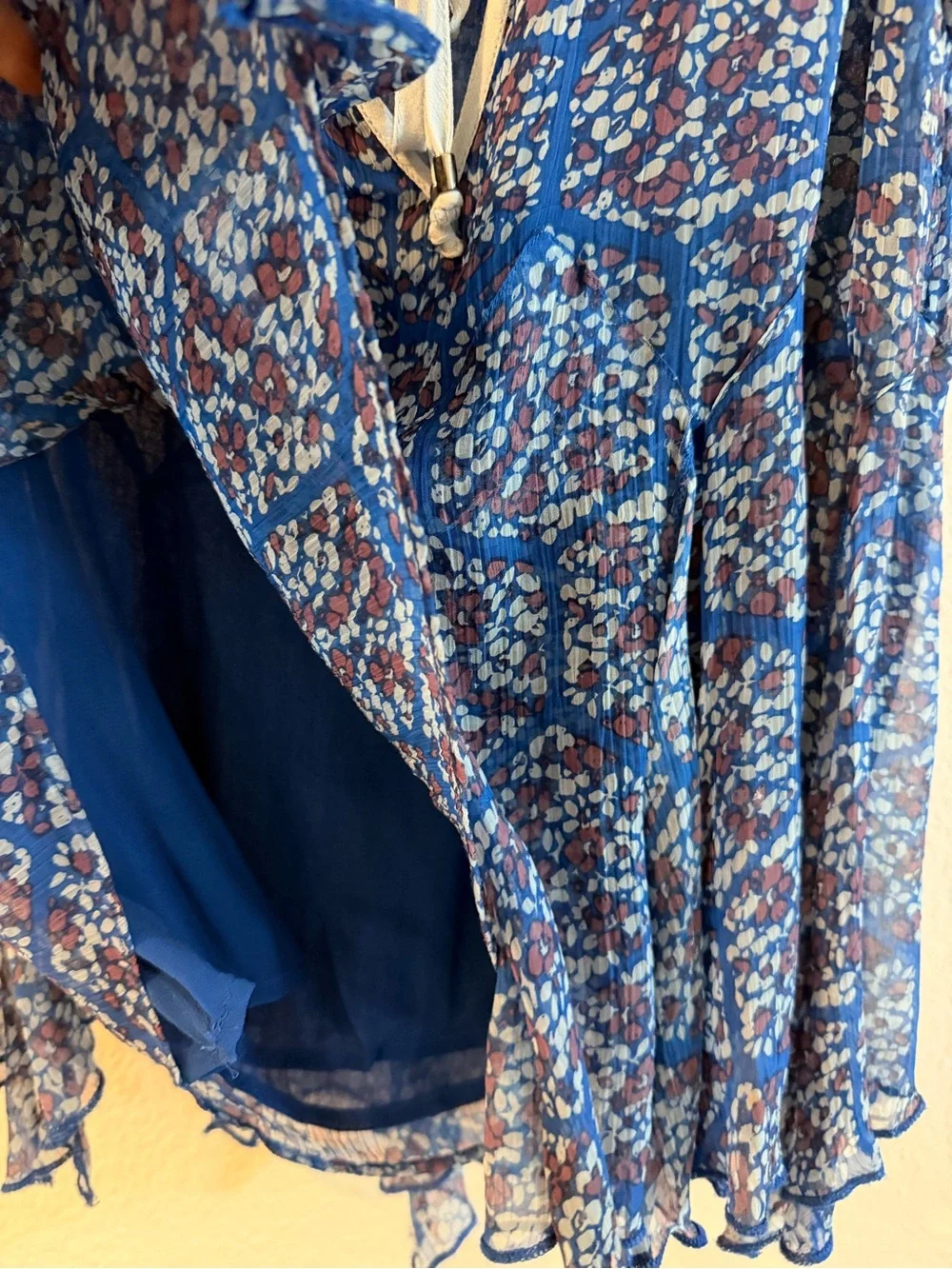 Free people peplum flowy tank top shirt sz S